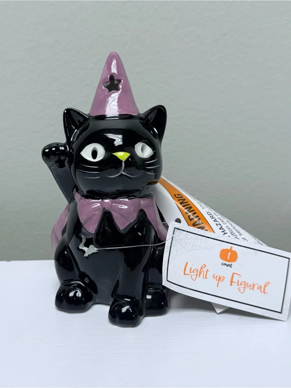 New! Light-Up Black Cat Halloween Ceramic Figurine   Target Bullseye Playground